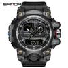 SANDA 3133 Sports Men's Electronic Watch Multi functional Dual Display Waterproof LED to Timing Men's Electronic Watch