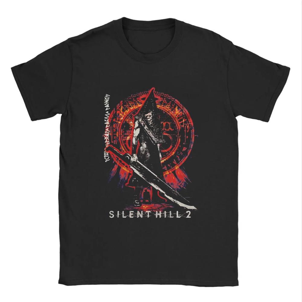 

Silent Hill 2 3 Videogame Black Retro Gaming T-Shirt Tee Men Women Holiday Casual Short Sleeve Tee Top Loose T-shirt Summer 3XL