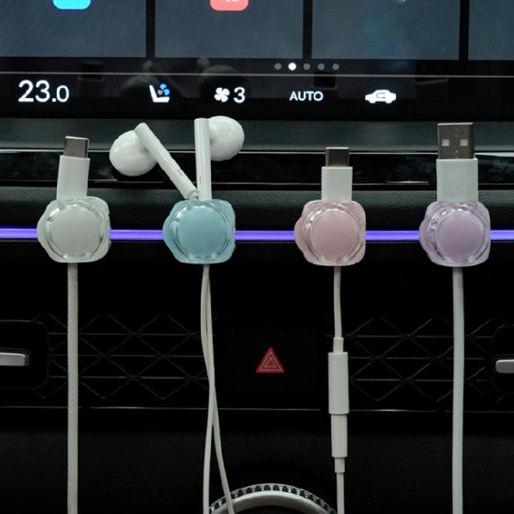 6PCS Magnetic Cable Winder Self-Adhesive Fixed Power Cord Organiser Intelligent Devices Charging Wire Holder Clamp