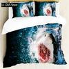 Comforter Shark Types Of Sharks Pattern Bedclothes Double Queen King Size Polyester Bedding Set