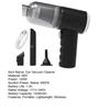 Cordless Handheld Vacuum Cleaner with Powerful Motor Strong Suction Low Noise Multifunctional Use Air Blower