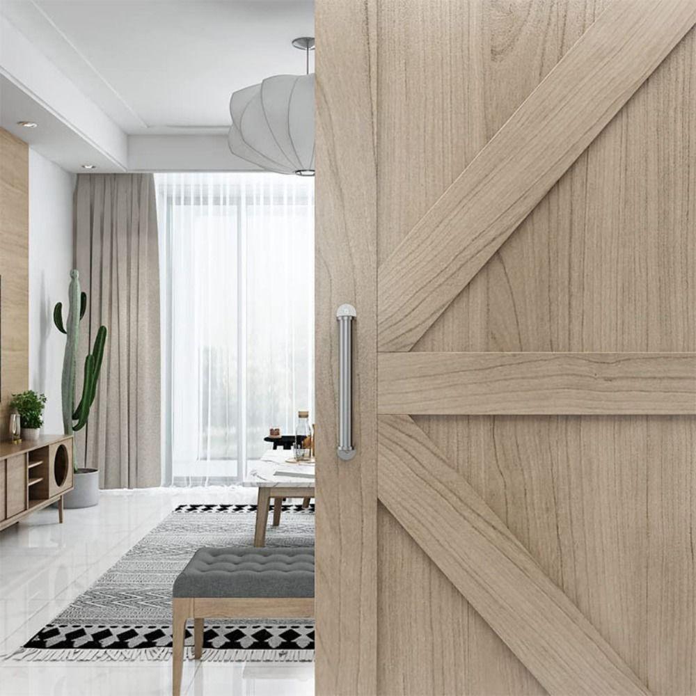 Stainless Steel Door Knobs Silver Sliding Door Handles Double Sided Barn Door Pulls  Cabinet