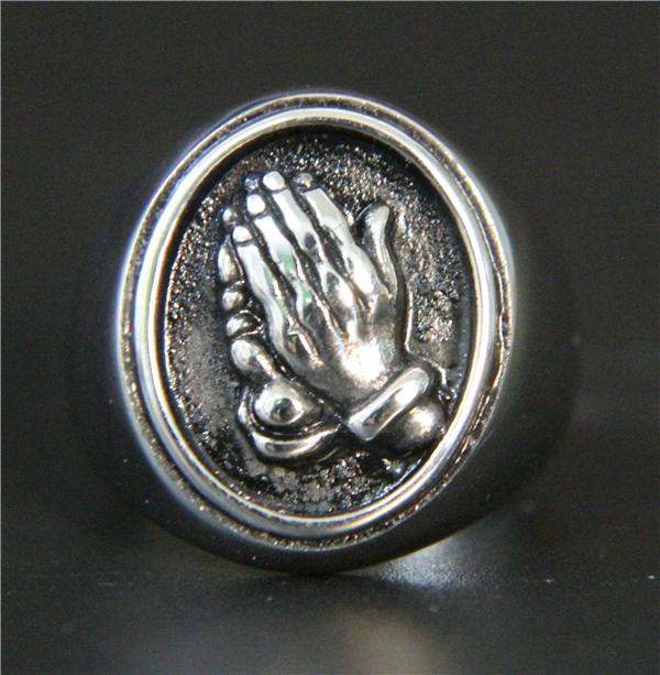 Fashion Cool Blessed Virgin Mary Ring 316L Stainless Steel Mens Ring Band Party New Polishing Fashion Hands Rings
