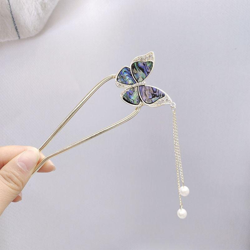 Elegant Pearl U-shaped Hairpin for Women - New Chinese Style Updo Accessory 2025