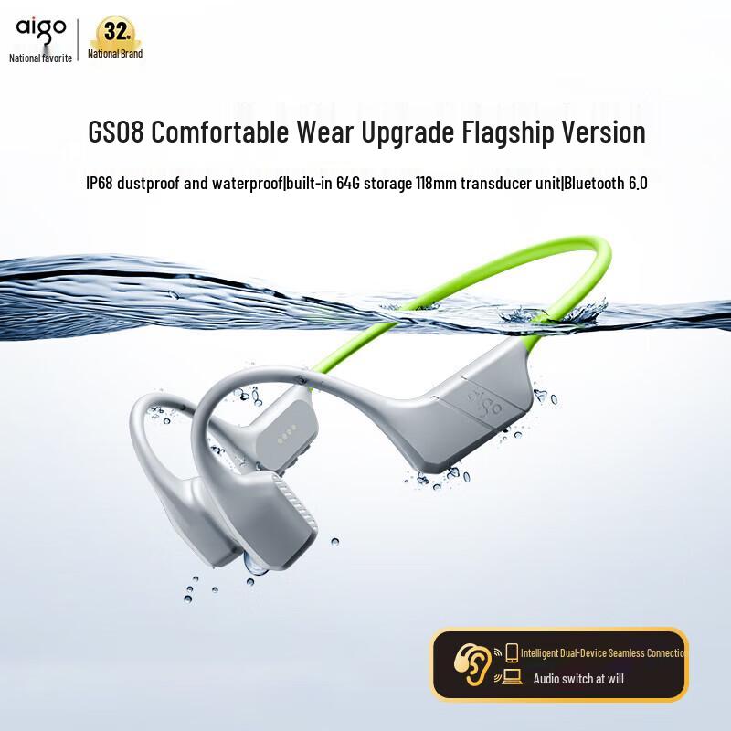 aigo GS08 Bone Conduction Swimming Headphones