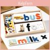 Holz-Alphabet-Puzzle Lernspielzeug für Kinder zum Wortbau