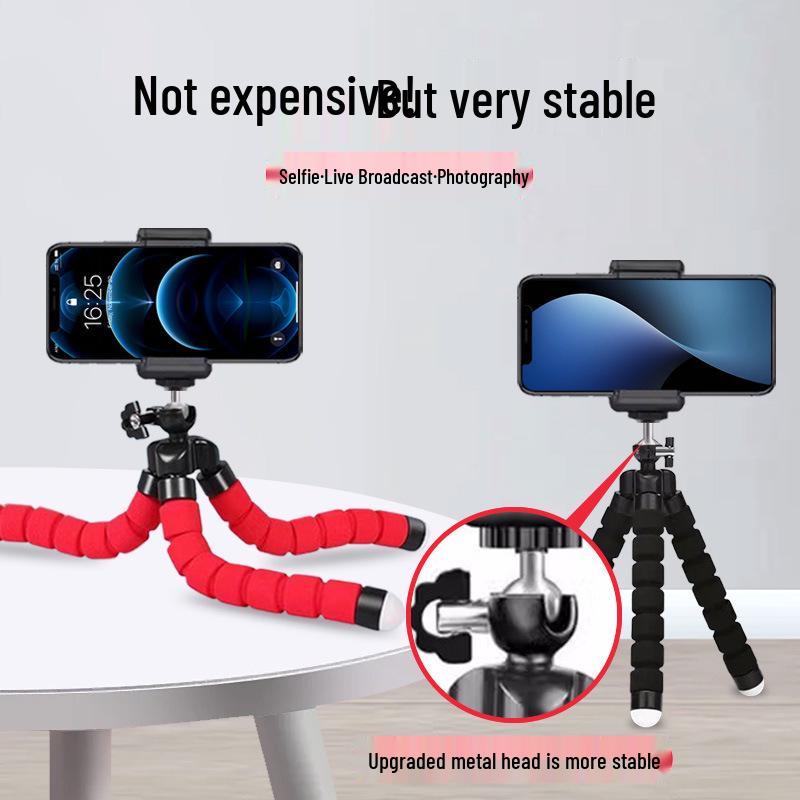 Multifunctional Octopus Phone Holder: Selfie Stick, Tripod, Live Streaming & Photography, Mini Portable Design.