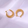 Geometric Irregular Oil Drop Earrings: Stainless Steel & Titanium Fashion Ear Hoops