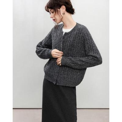 Demana Women's Merino Wool Blend Cable Knit Sweater