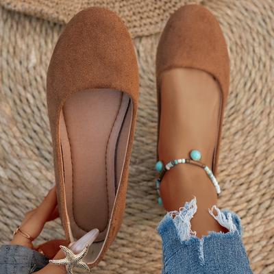 Women's Wide Width Driving Moccasins - Round Toe Soft Sole Slip-On Flats for Fall, Casual Loafers for Outdoor Wear