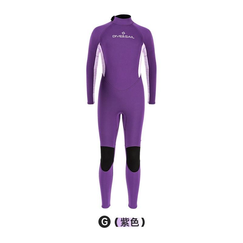 Kids 2.5mm Wetsuit Fullsuit Snorkeling Diving Surfing Warm Winter Swimwear Youth Long Sleeve