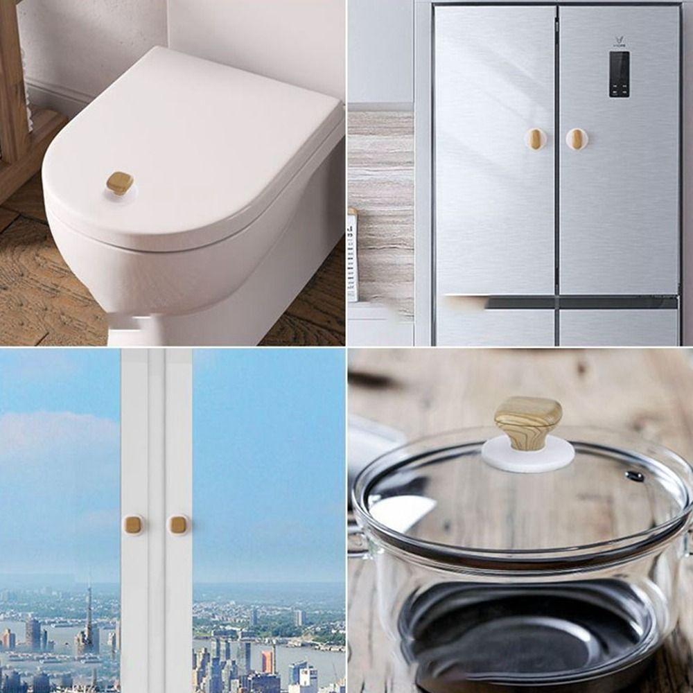 Self-adhesive Cabinet Knobs Wood Grain Door Knobs Handles New Wood Grain Door Knobs  Drawer