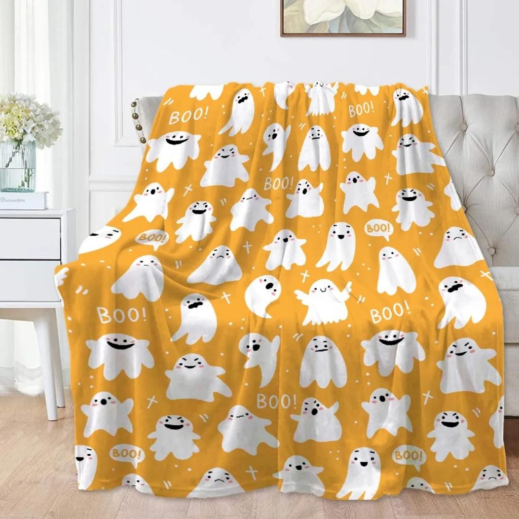 1PC Halloween Throw Blanket for Women Men Soft Cozy Fleece Couch Living Room Bed Blanket for Kids Girls Boys