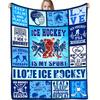 Ice Hockey Hockey Printed Flannel Blanket Soft Versatile Blanket For Bed Sofa Travel Creative Gift Blanket