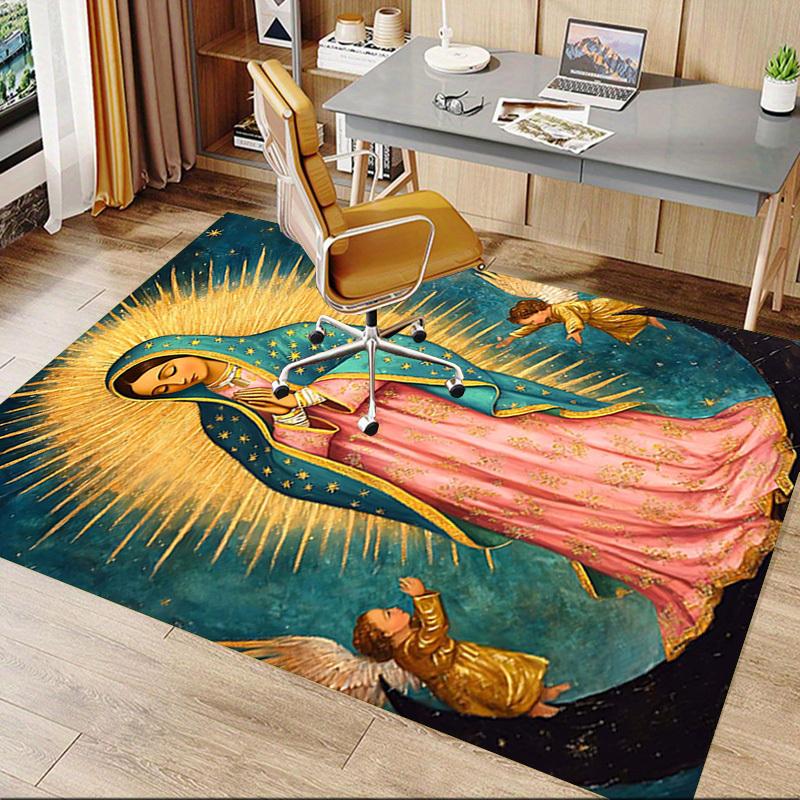 1PC Virgin Mary angels Extra Large Non Slip Floor carpet, Office, family, Studio   Large Area Rug Indoor Rugs, Bold Statement Piece