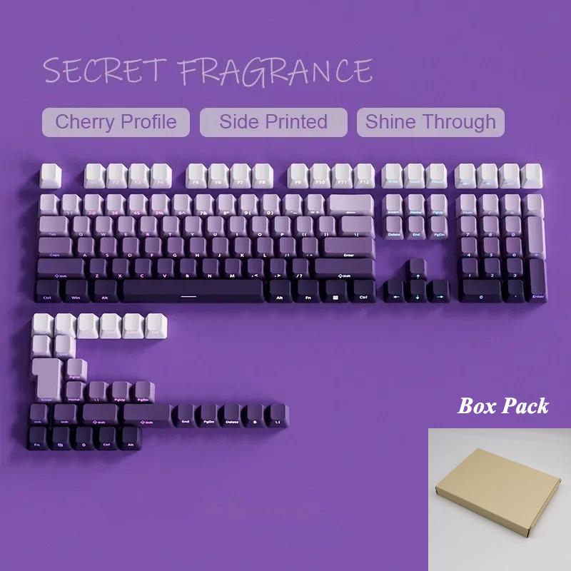 Xiaomi 135 Keys Strawberry Pink Side Print PBT Keycaps Double Shot Shine Through Keycaps Cherry Profile for Cherry MX Switches Keyboard
