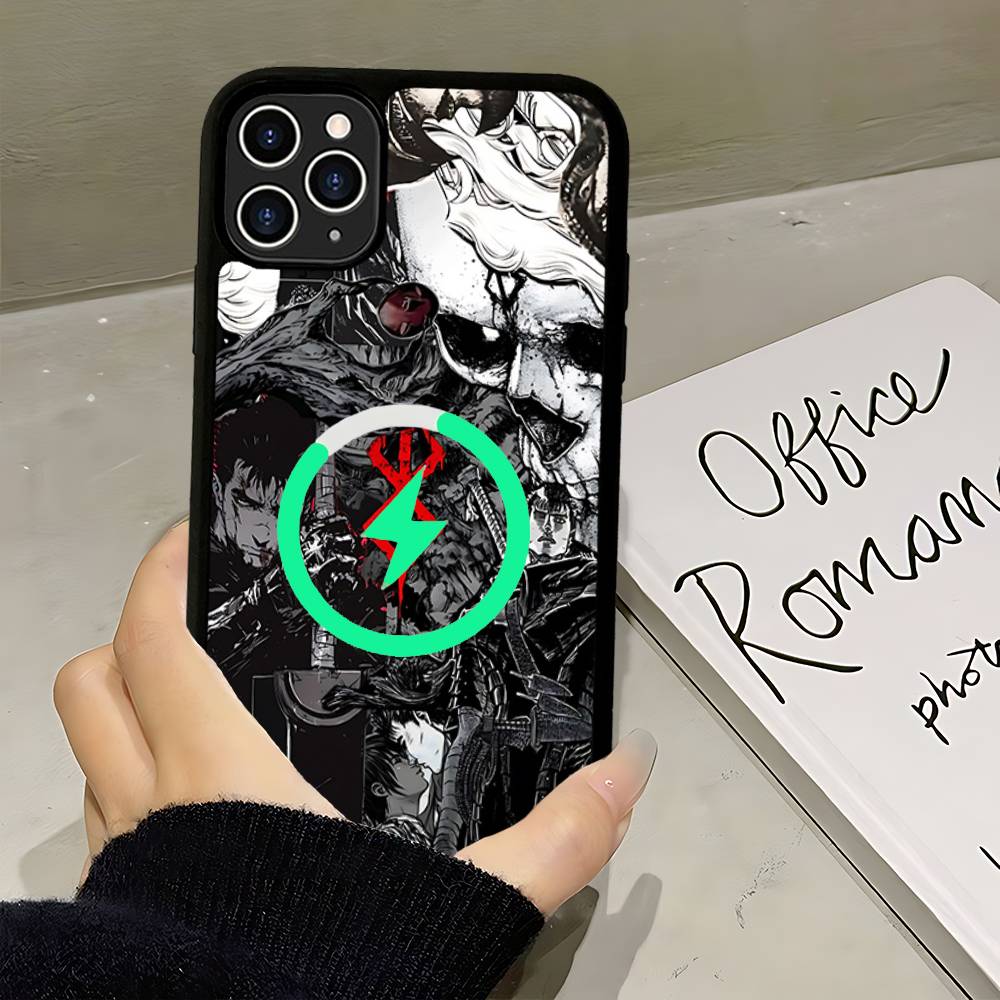 Anime Fashion Berserk Guts Phone Case For IPhone 17 16 15 14 13 12 11 Pro Max Plus Magsafe Magnetic Shell