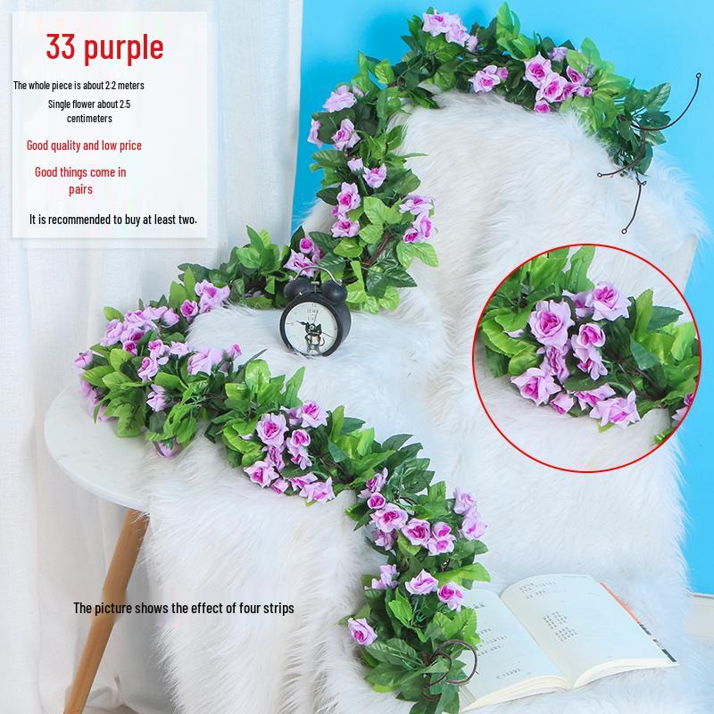 Artificial Rose Vine Hanging Basket and Arch Decoration