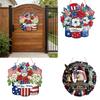 Farmhouses Wooden 4th of July Door Hanger Sign With Patriotics Theme For Holiday Parties Decoration And Gift Giving