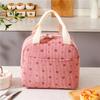 Corduroy Lunch Bag Thermal Insulation Lunch Box Picnic FoodPouch Storage Handbag Multifunctional Kid School Fresh-Keeping Bag
