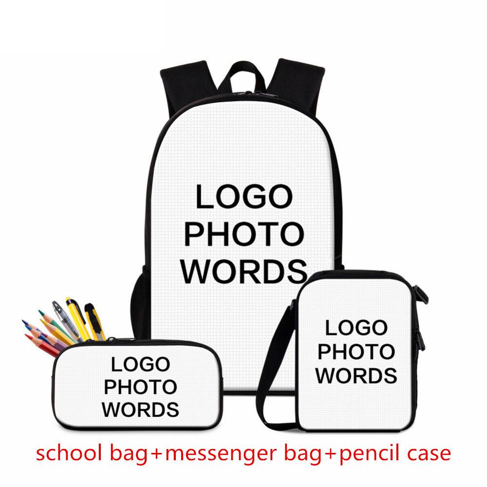 Klassiek Populair Nieuwigheid Hert 3D Print 3 stuks/Set leerling Schooltassen Laptop Dagrugzak Rugzak Schuin gedragen schoudertas Etui