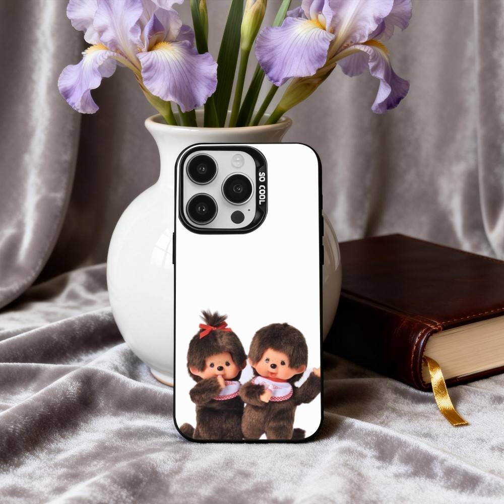 C-Cute M-Monchhichis-S Phone Case For iPhone17,16,15,14,13,12,11 Plus,Pro Max Black Candy silver phone case