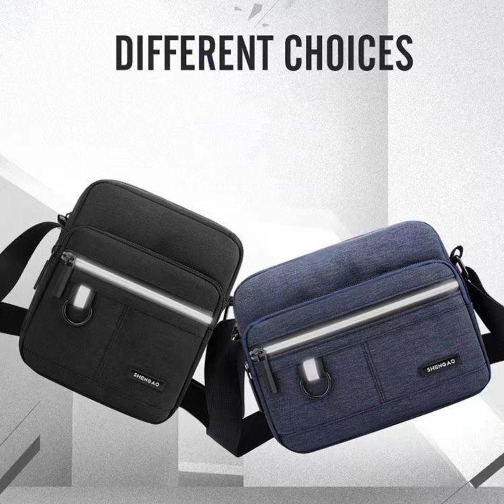 Solid Color Nylon Shoulder Bag Men Crossbody Bags Casual and Fashionable Retro Bag Business Crossbody Bags for Men Hand Bag