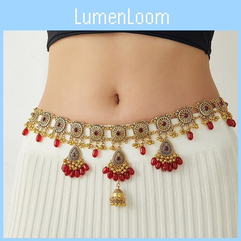 Bohemia Vintage Hollow Out Waist Chain Metal Tassel Ethnic Womens Fashion Accessory For Summer And Fall