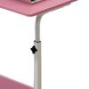 Liftable Bedside Table 60 X 40cm C Shape Metal Frame Mobile Laptop Desk for Home Sofa