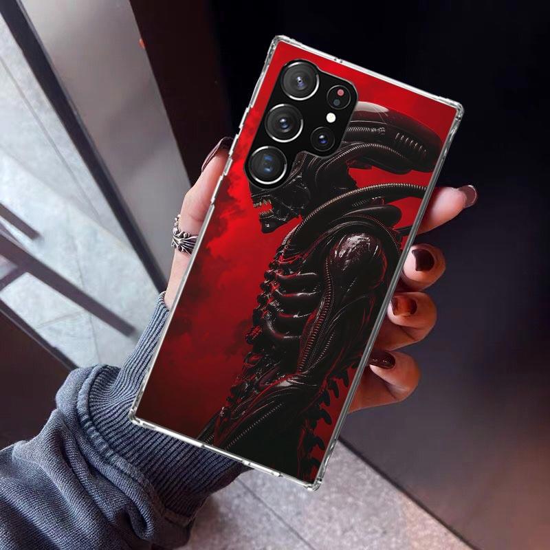 Cool A-Alien X-Xenomorph Phone Case For Samsung Galaxy S26 S25 Edge S24 S23 Ultra S22 Plus S21 S20 FE Soft TPU Back Cover Funda