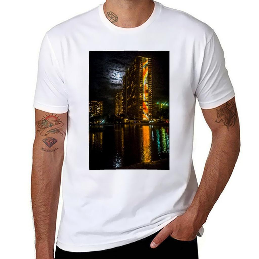 Waikiki Resort Nighttime Tshirt Quick Dry Light Sports Tshirt
