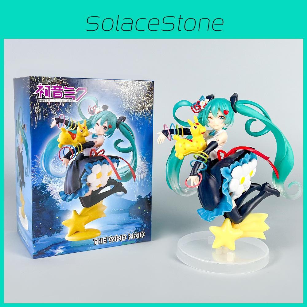 Hatsune Miku Pvc Figure With Jumping Horse Craft For Anime Fans
