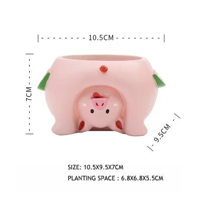 

Upside Down Cartoon Animal Planter, Decorative Mini Flower Pot for Succulents Cactus Plants, Home Garden Tabletop Decoration