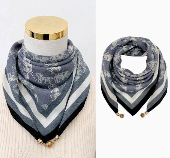 

Small Square Scarf/silk Scarf For Women, Perfect For Pairing With Shirts, Neck Warmer, Magnetic Scarf. One Size