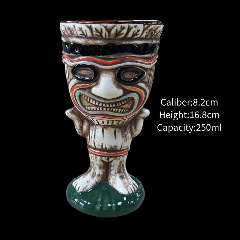 Tazza Tiki Tazze da Cocktail Hawaiane Tazza Divertente in Ceramica Creativa Tazze Tiki Tazza da Birra per Bevande Tazza da Vino Strumenti per Bar Regalo per Amici