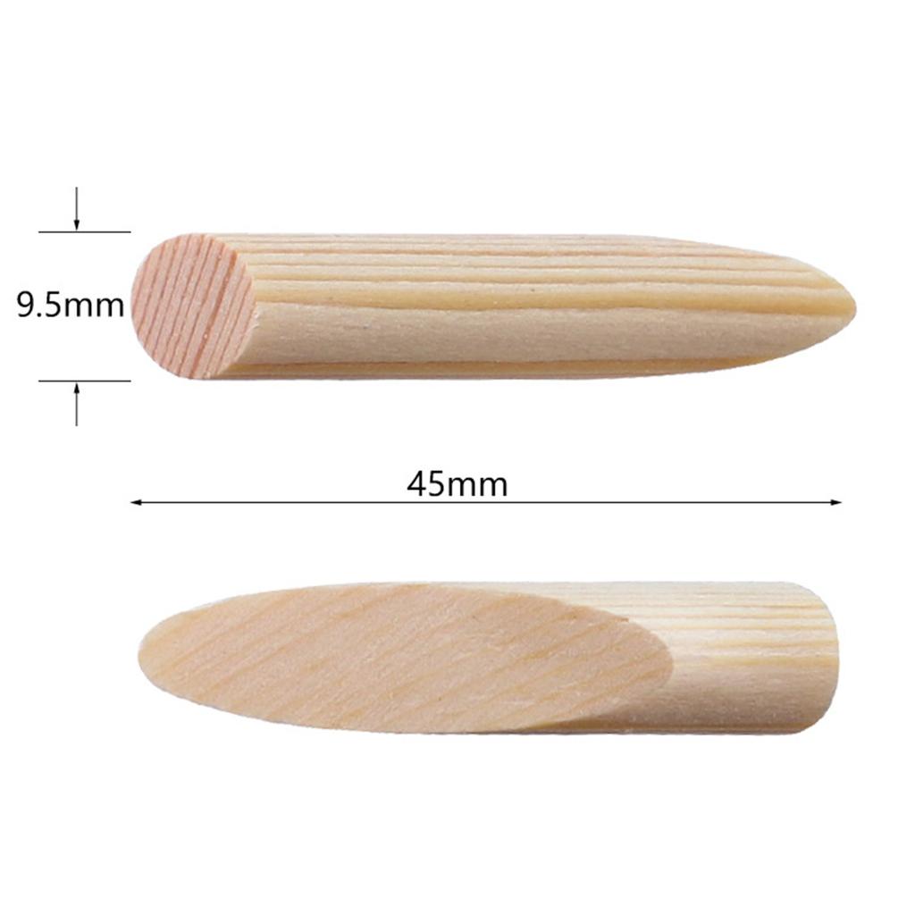 50 Pcs Oblique Hole Wood Hole Plug 9.5mm Pocket Hole Plug Practical Miter Hole Dowel Pins Hardwood Plug Woodworking Tool