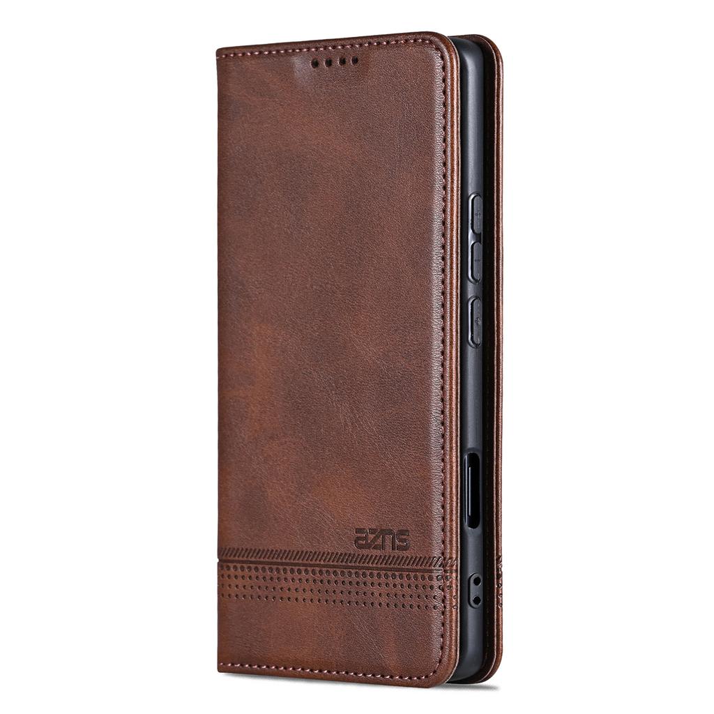 AZNS For Honor 500 5G Case Cowhide Texture PU Leather Wallet Phone Cover