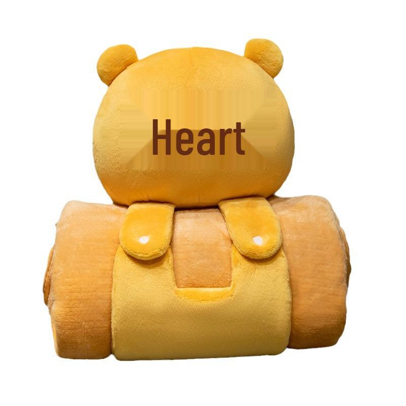 3D Cartoon Capybara Foldable Blanket Pillow for Office Nap and Air Conditioning