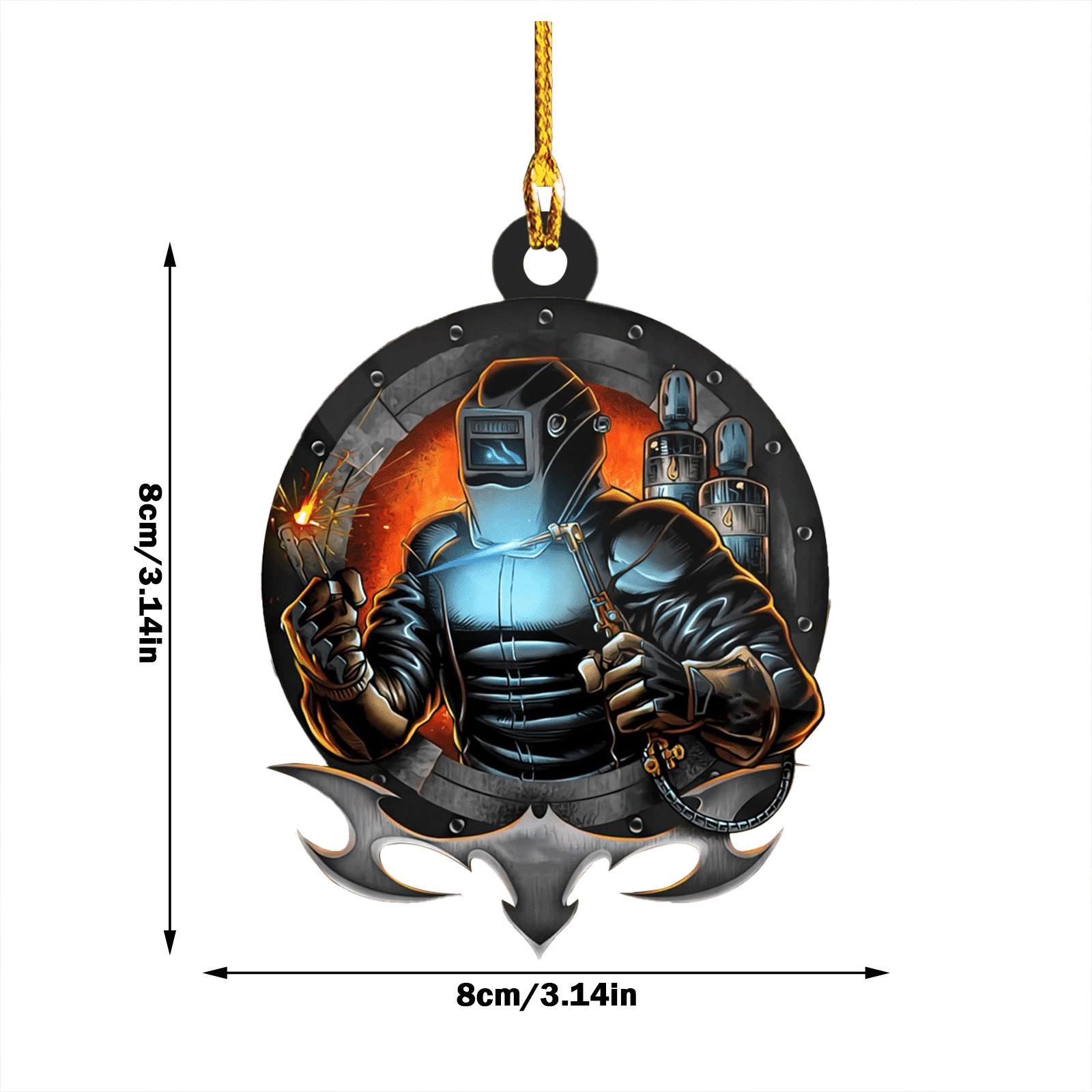 

Рождественский сварщик, акриловая плоская подвеска, домашний декор, подвеска в виде рождественской елки, брелок, подвесное украшение, 2023