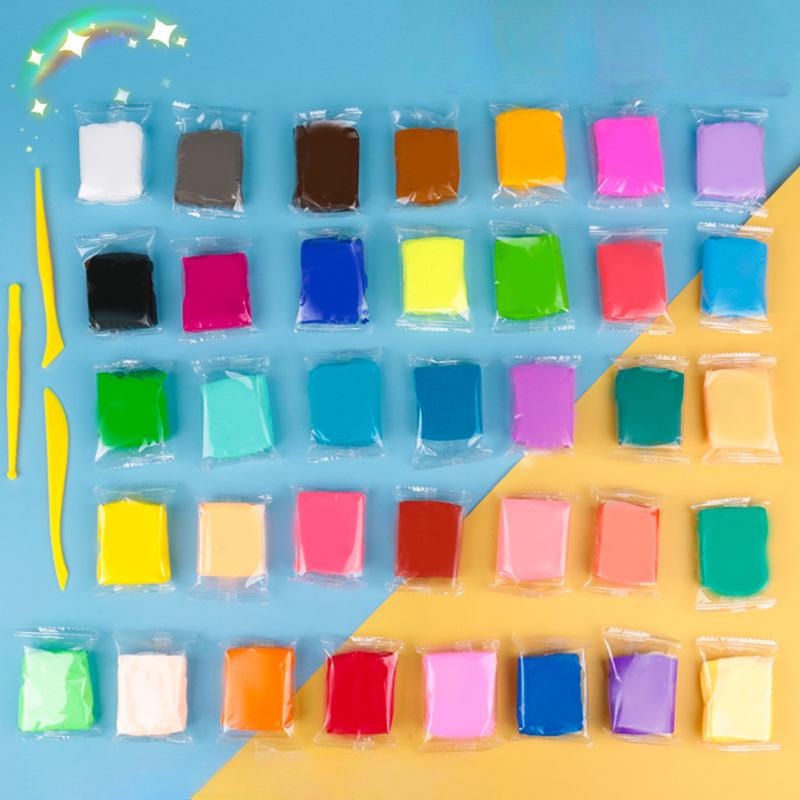 12/24/36Color Children's Ultra Light Clay Handmade DIY Modeling Toys Clay Kits Color Air-dry Super Light Clay with Carving Tools