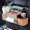 Car Backseat Organizer Multifunction Leather Interior Storage Bag Hanging Seat Back Tissue Water Cup Holder Auto Accessories
