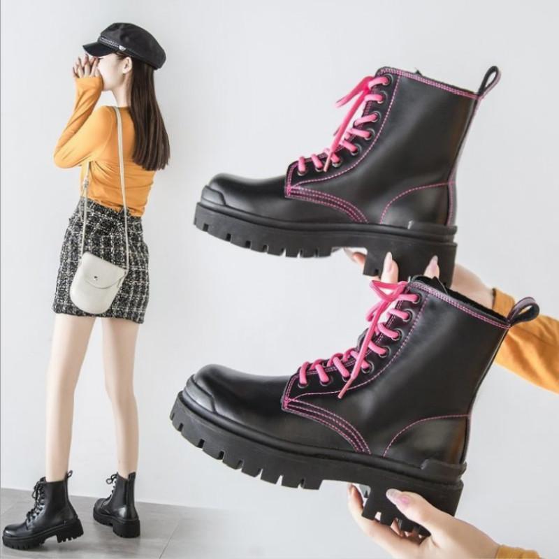 Moda Damas Botines Plataforma Botines Cordones Zapatos de Plataforma  comprar a buen precio — entrega gratuita, reseñas reales con fotos — Joom