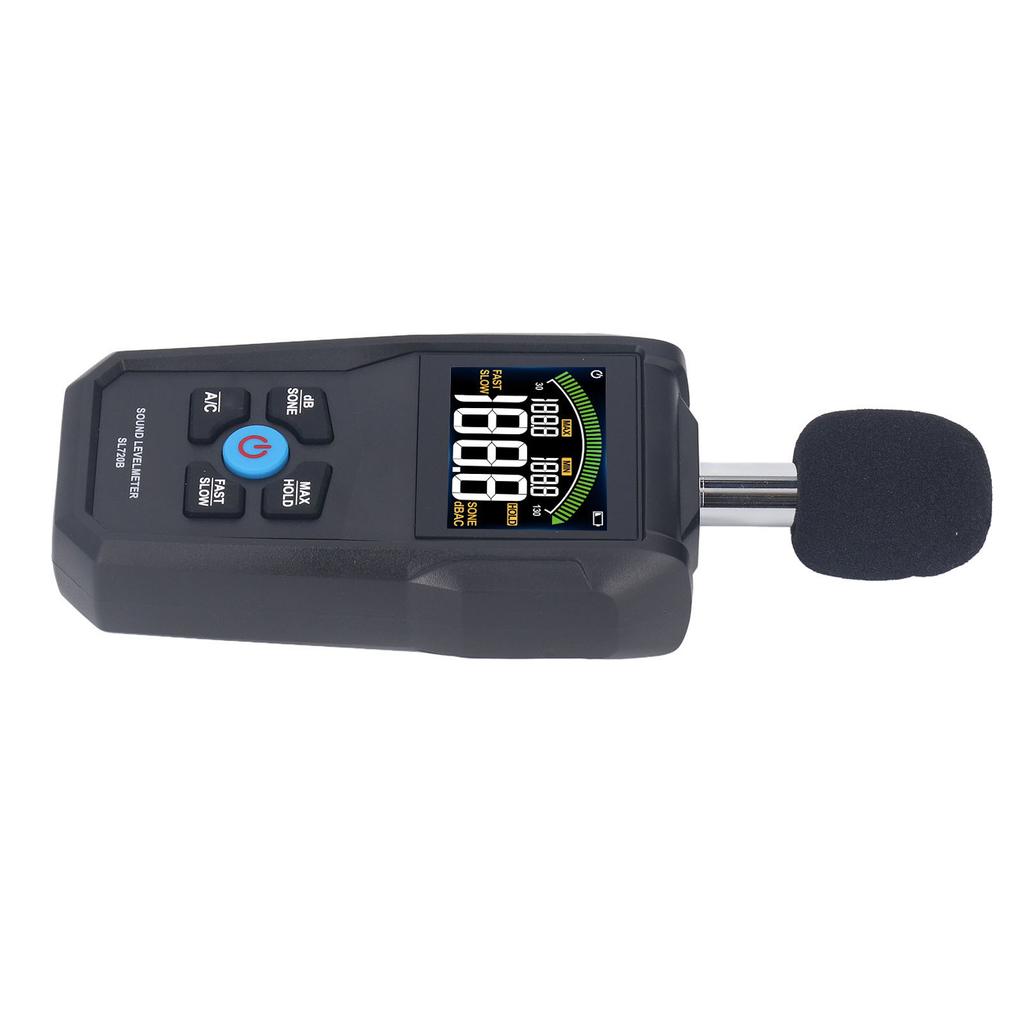 Geräuschmessgerät 30 bis 130dB Digitaler Farb-Hintergrundbildschirm Schallpegelmesser