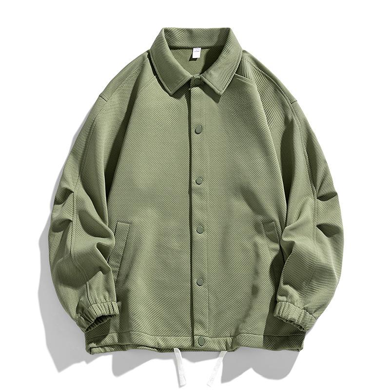 Spring New Jacket Men's Korean Style Casual Fashion Handsome Versatile American Twill Retro Lapel Jacket