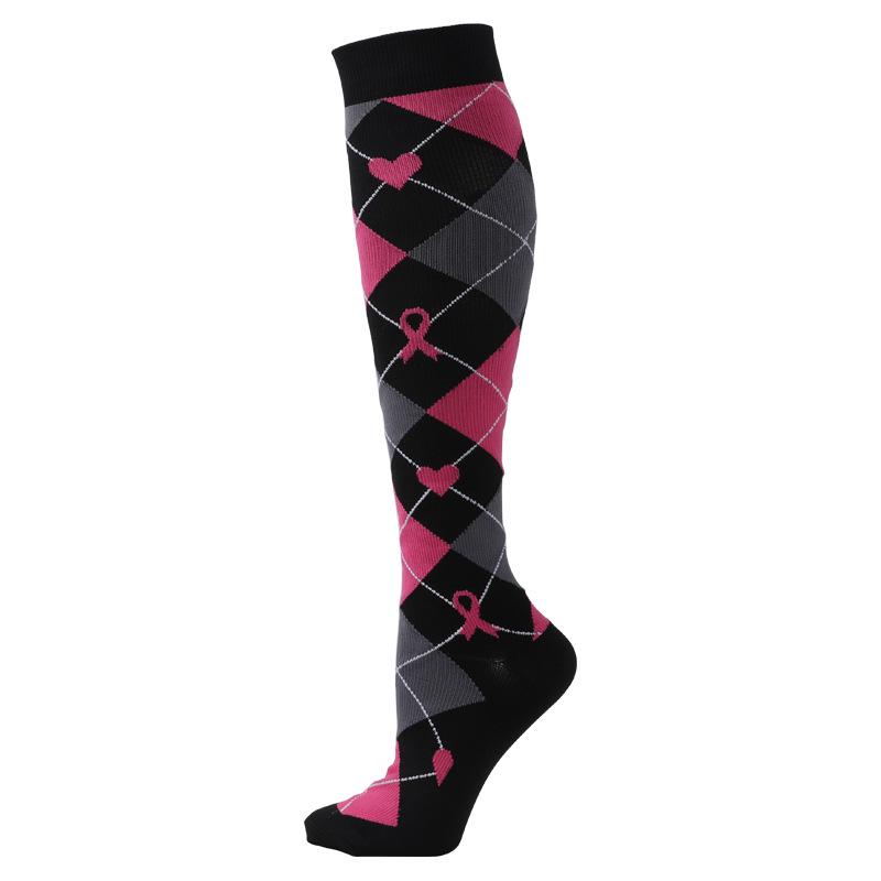 Nurse Knee-High Compression Sports Socks: Odor-Resistant, Sweat-Absorbent for Running & Cycling