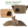 Hand-Woven Ficus Carica Foldable Pet House for Guinea Pigs & Rabbits