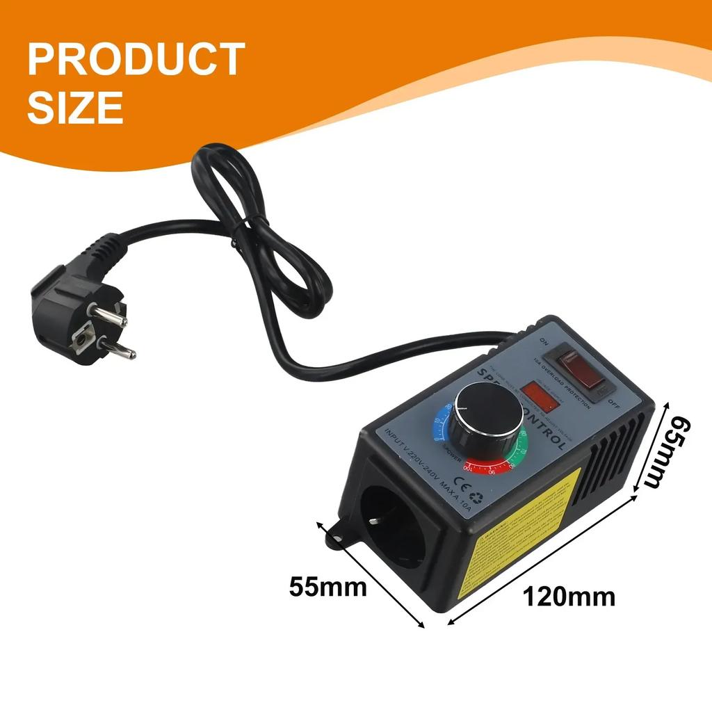 Angle Grinder Speed Switch Hand Drill Polishing Fan AC Stepless Speed Regulator Switch LED Display 110V 220V 15A