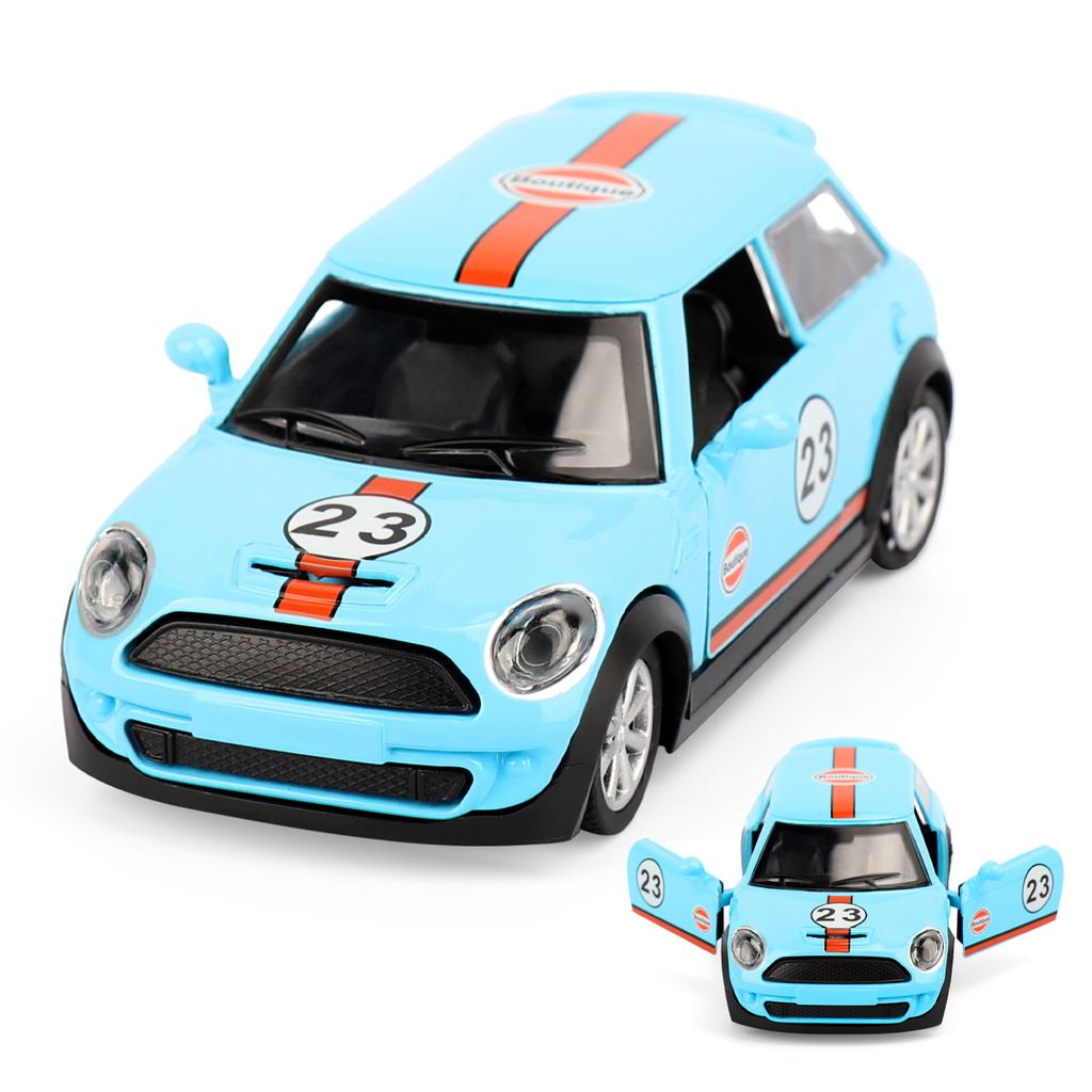 1/32 Scale Alloy Model Mini Painting 53 Racing Classic Model Pocket Toy Pull-Back Door Car Model Children's Toy