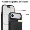 For iPhone Air Case TPU + PU Leather Hardware Decor Phone Cover with Card Holder