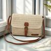 New Fashionable Straw Women's Bag, Trendy Vacation Casual Shoulder Crossbody Bag, Versatile Stylish Straw Flap Bag CLE